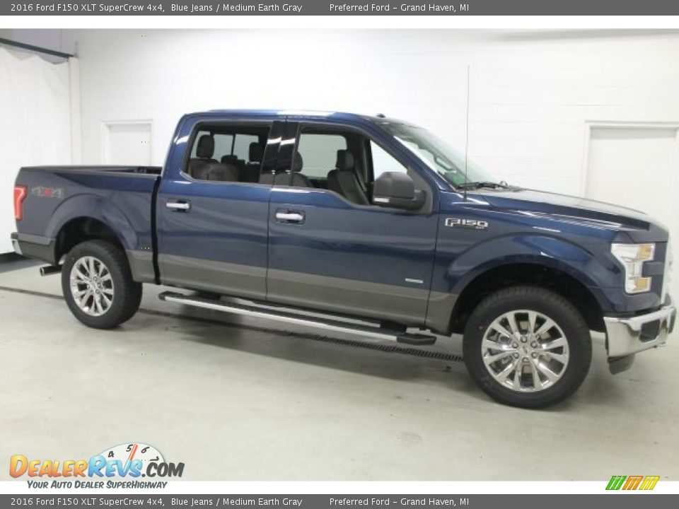 2016 Ford F150 XLT SuperCrew 4x4 Blue Jeans / Medium Earth Gray Photo #1