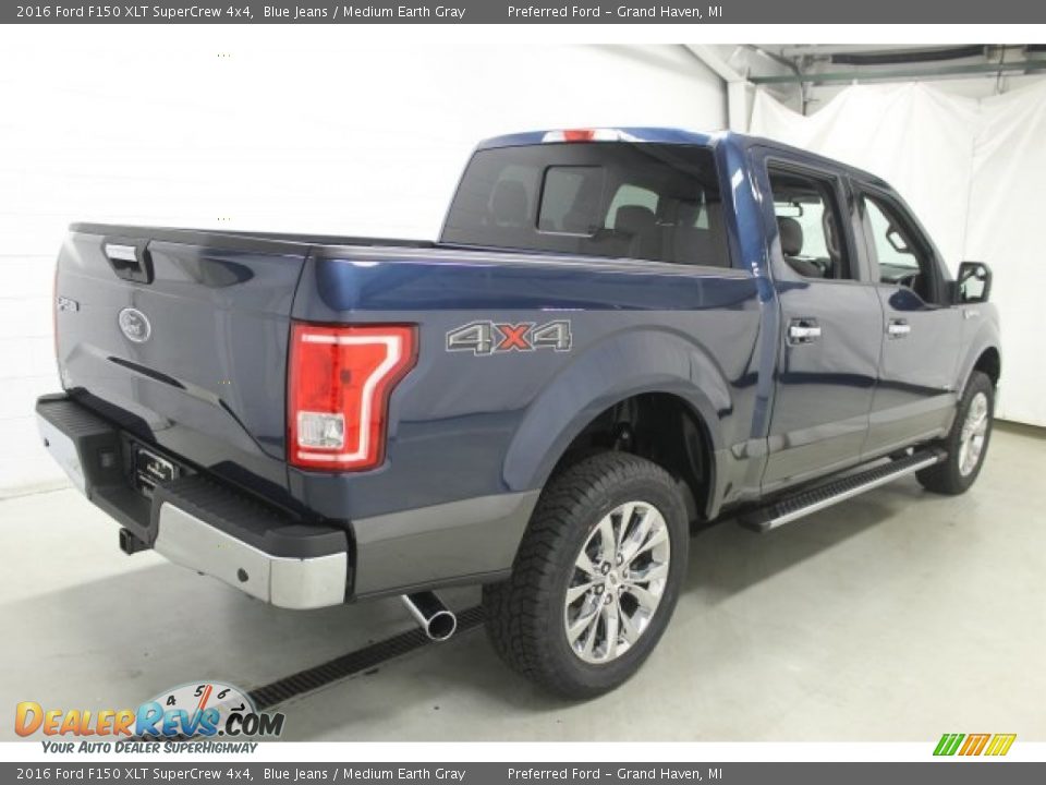 2016 Ford F150 XLT SuperCrew 4x4 Blue Jeans / Medium Earth Gray Photo #5