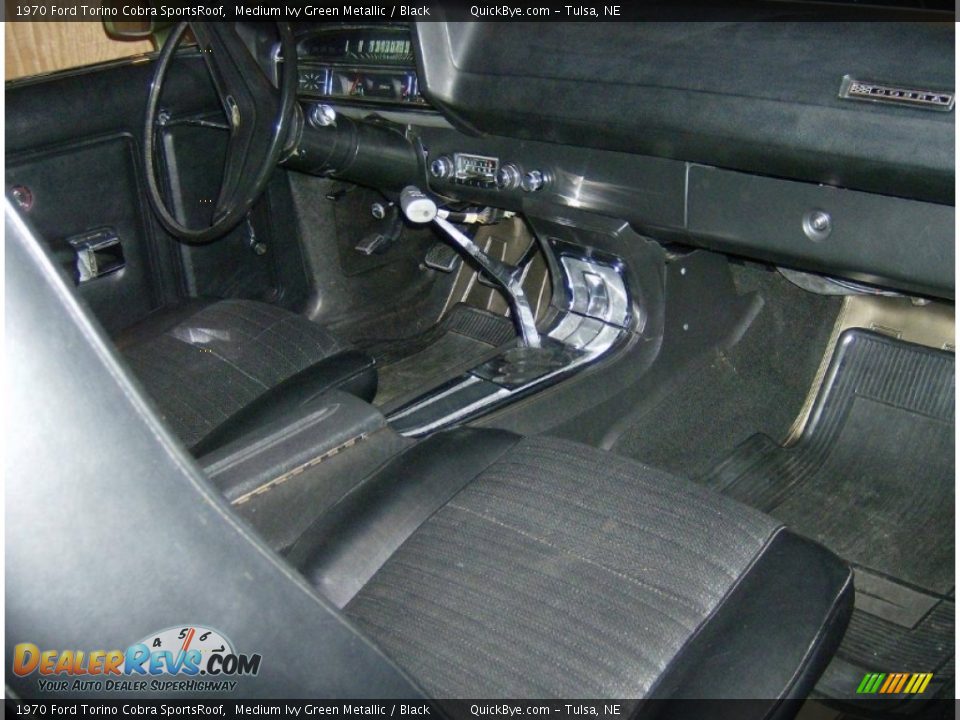 Black Interior - 1970 Ford Torino Cobra SportsRoof Photo #8