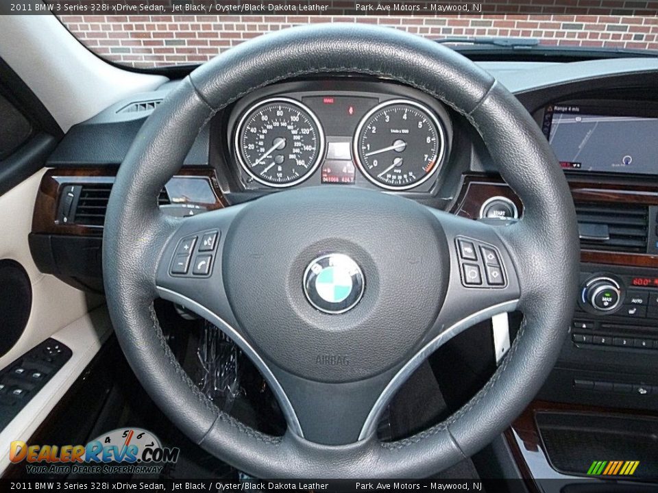 2011 BMW 3 Series 328i xDrive Sedan Jet Black / Oyster/Black Dakota Leather Photo #25