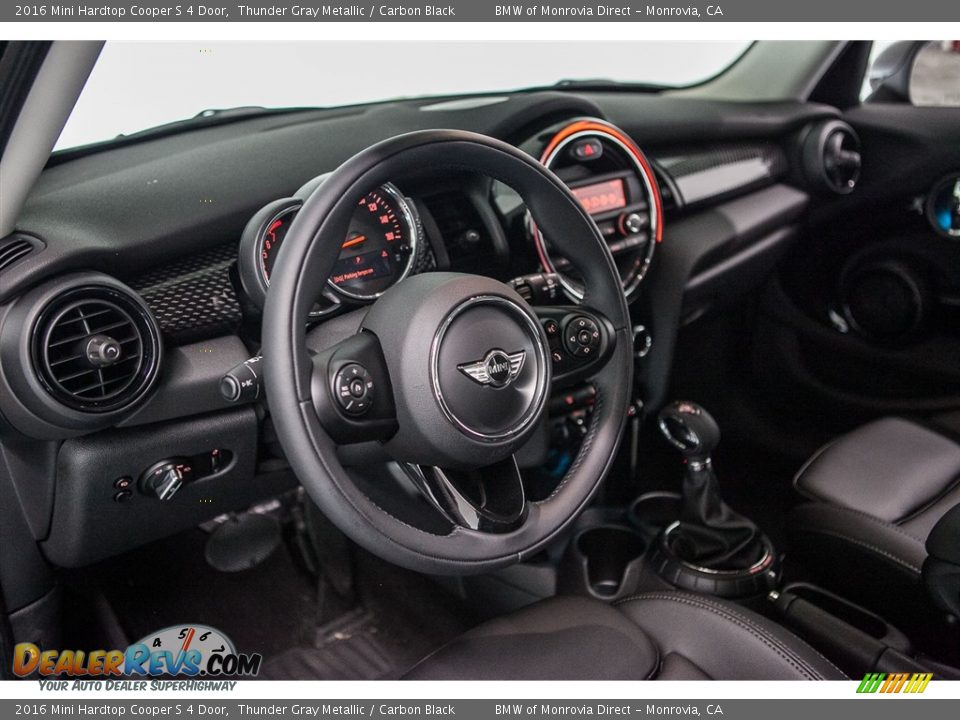 2016 Mini Hardtop Cooper S 4 Door Thunder Gray Metallic / Carbon Black Photo #6