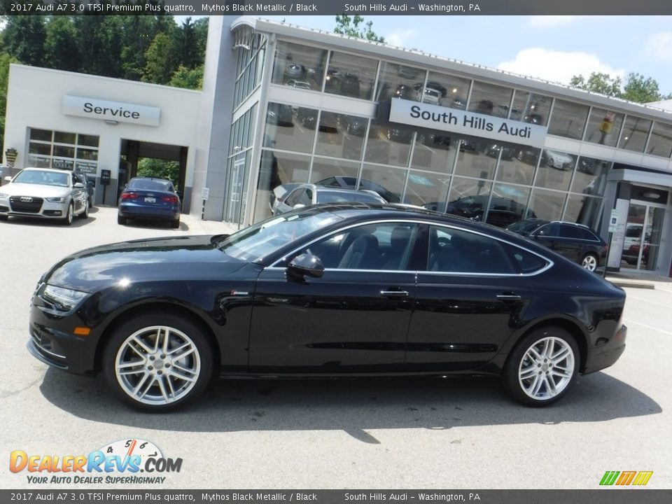 2017 Audi A7 3.0 TFSI Premium Plus quattro Mythos Black Metallic / Black Photo #2