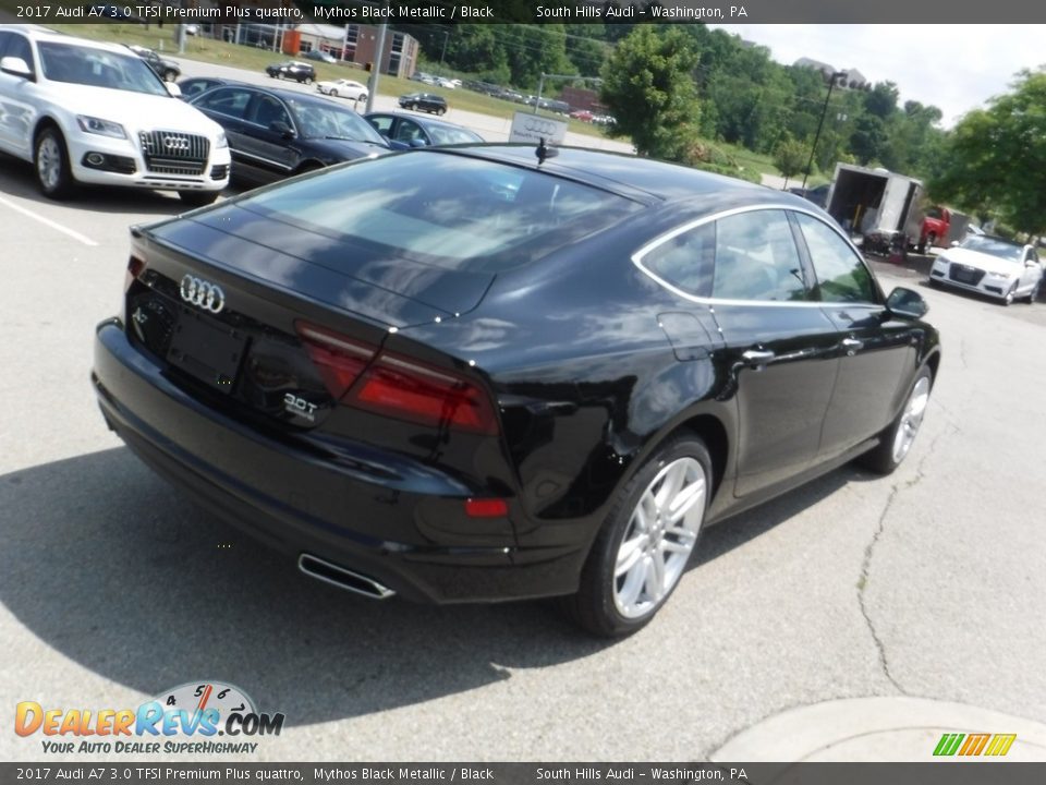 2017 Audi A7 3.0 TFSI Premium Plus quattro Mythos Black Metallic / Black Photo #13