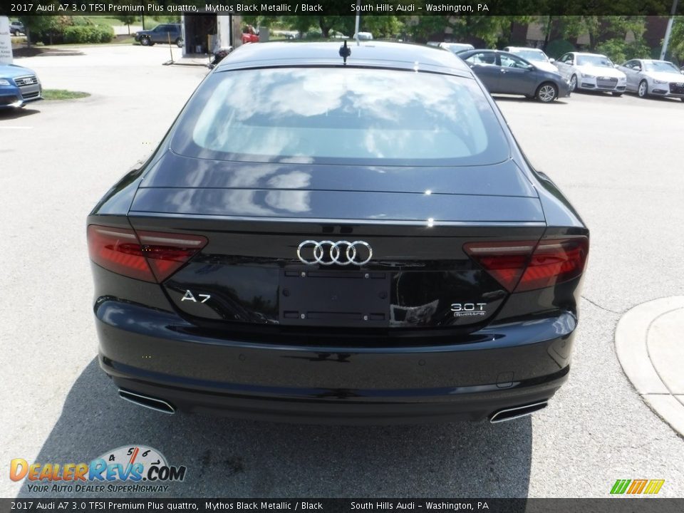 2017 Audi A7 3.0 TFSI Premium Plus quattro Mythos Black Metallic / Black Photo #14