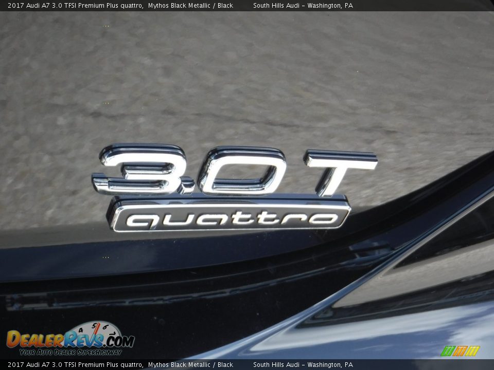2017 Audi A7 3.0 TFSI Premium Plus quattro Mythos Black Metallic / Black Photo #15