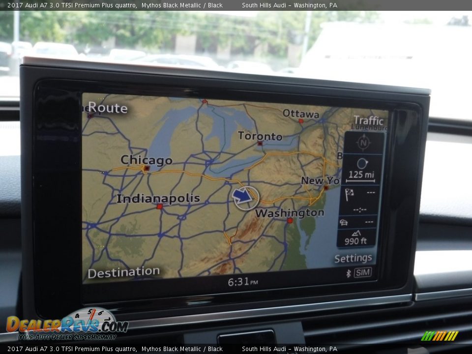 2017 Audi A7 3.0 TFSI Premium Plus quattro Mythos Black Metallic / Black Photo #22