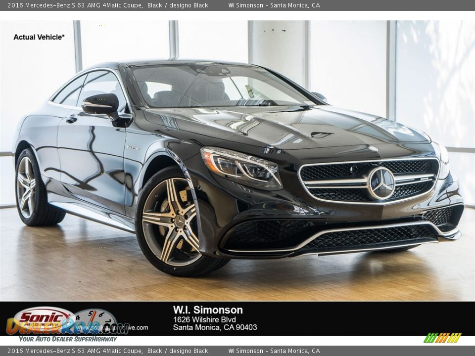 2016 Mercedes-Benz S 63 AMG 4Matic Coupe Black / designo Black Photo #1