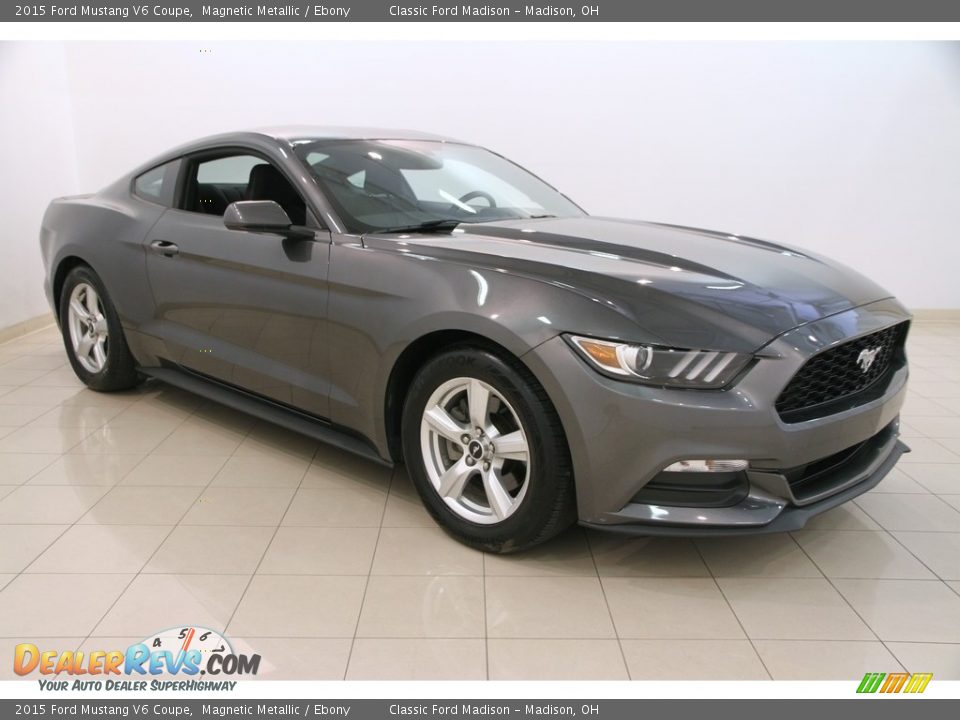 2015 Ford Mustang V6 Coupe Magnetic Metallic / Ebony Photo #1