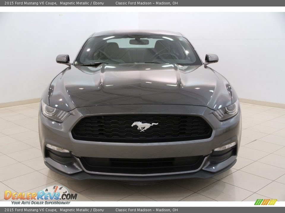 2015 Ford Mustang V6 Coupe Magnetic Metallic / Ebony Photo #2