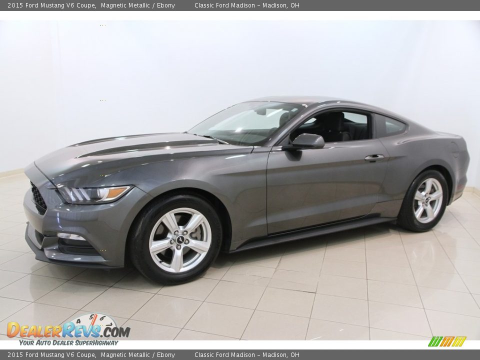 2015 Ford Mustang V6 Coupe Magnetic Metallic / Ebony Photo #3