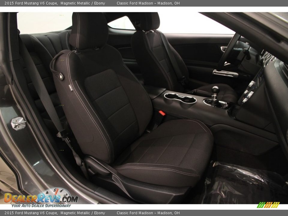 2015 Ford Mustang V6 Coupe Magnetic Metallic / Ebony Photo #11