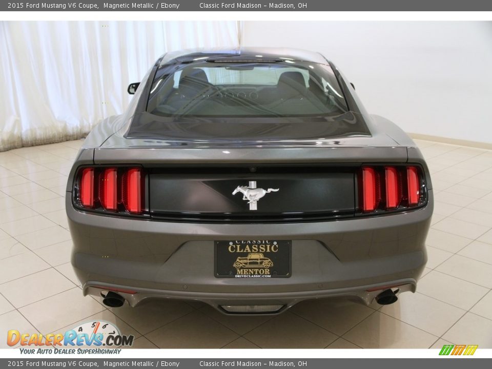 2015 Ford Mustang V6 Coupe Magnetic Metallic / Ebony Photo #14