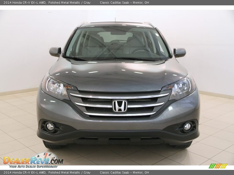 2014 Honda CR-V EX-L AWD Polished Metal Metallic / Gray Photo #2