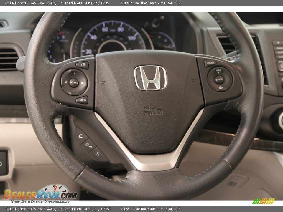 2014 Honda CR-V EX-L AWD Polished Metal Metallic / Gray Photo #7