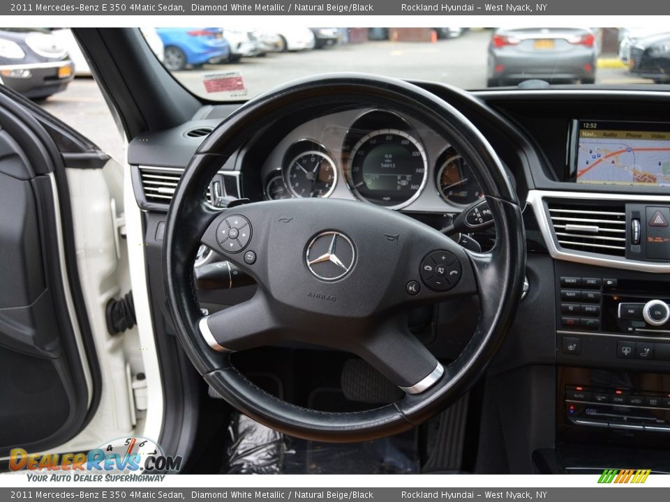2011 Mercedes-Benz E 350 4Matic Sedan Diamond White Metallic / Natural Beige/Black Photo #14