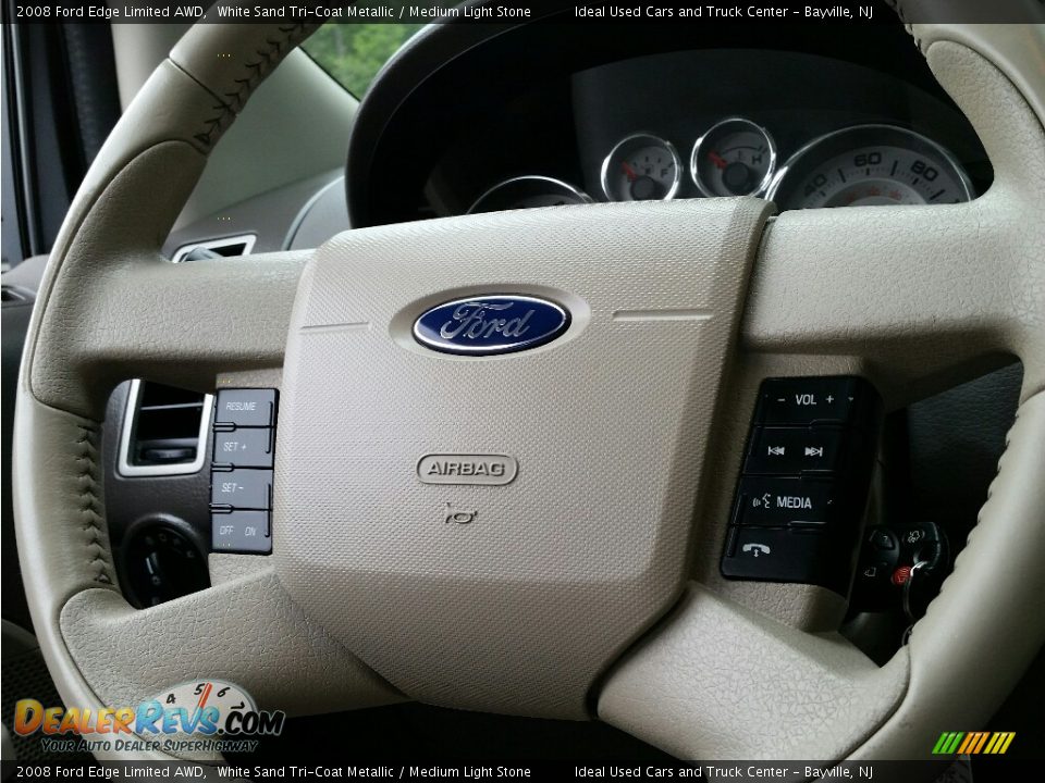 2008 Ford Edge Limited AWD White Sand Tri-Coat Metallic / Medium Light Stone Photo #21