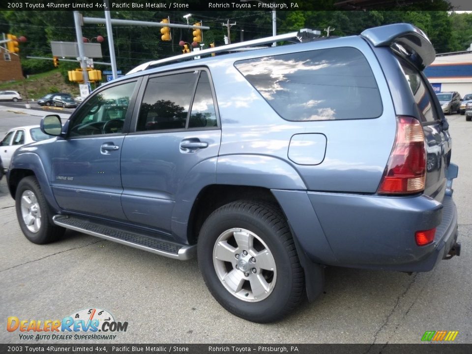2003 Toyota 4Runner Limited 4x4 Pacific Blue Metallic / Stone Photo #14