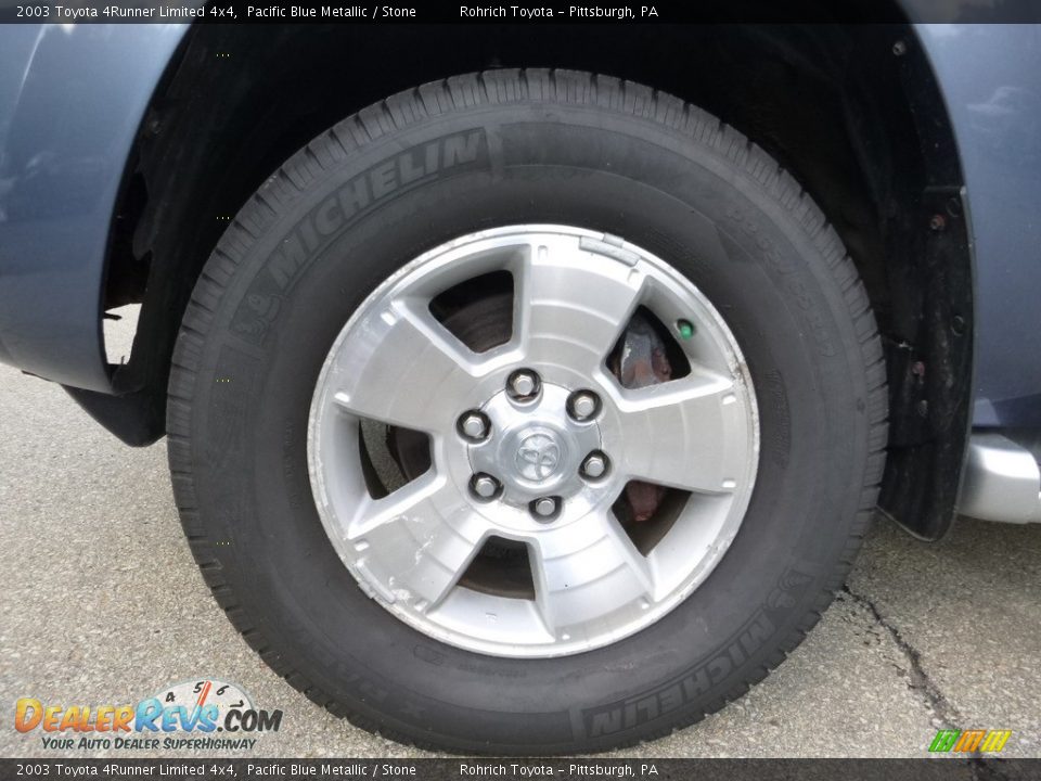 2003 Toyota 4Runner Limited 4x4 Pacific Blue Metallic / Stone Photo #23