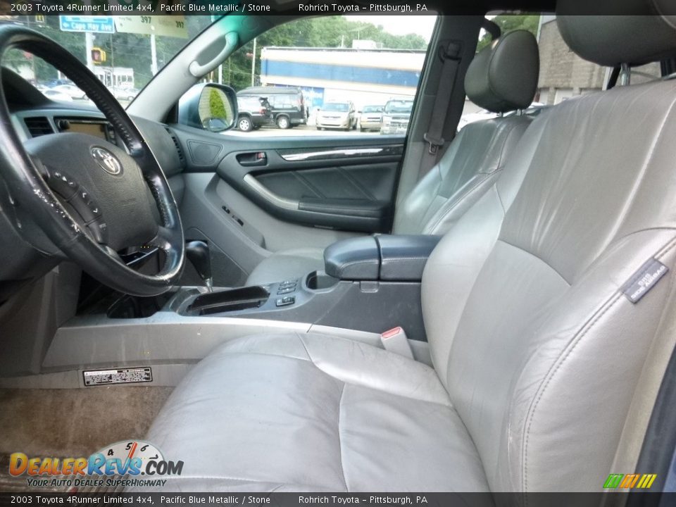 2003 Toyota 4Runner Limited 4x4 Pacific Blue Metallic / Stone Photo #24