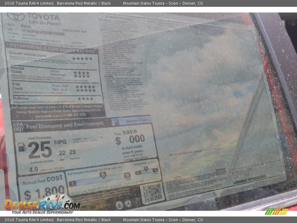 2016 Toyota RAV4 Limited Barcelona Red Metallic / Black Photo #10