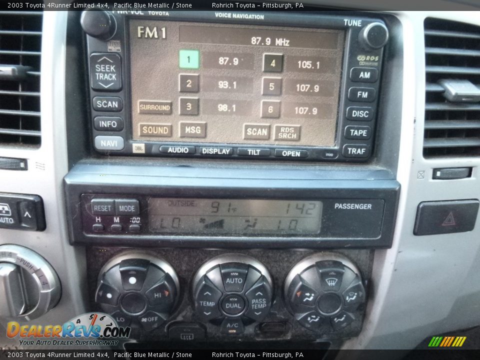 2003 Toyota 4Runner Limited 4x4 Pacific Blue Metallic / Stone Photo #32