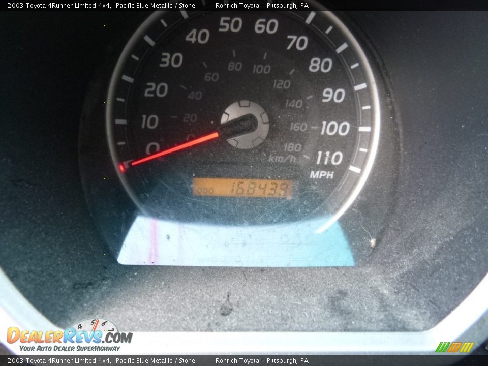 2003 Toyota 4Runner Limited 4x4 Pacific Blue Metallic / Stone Photo #33