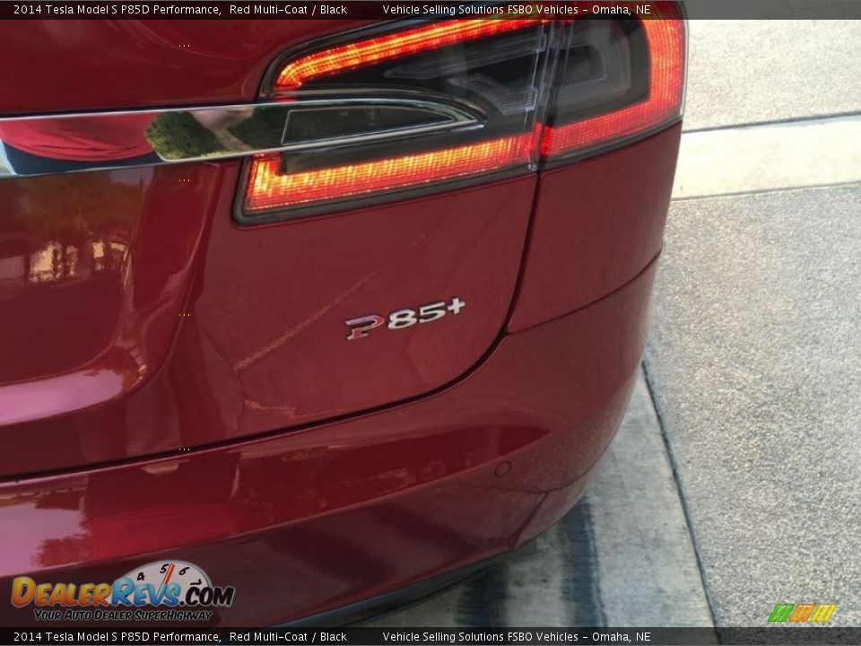 2014 Tesla Model S P85D Performance Red Multi-Coat / Black Photo #5