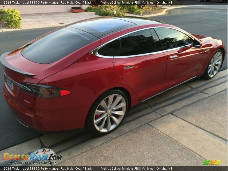 Red Multi-Coat 2014 Tesla Model S P85D Performance Photo #7