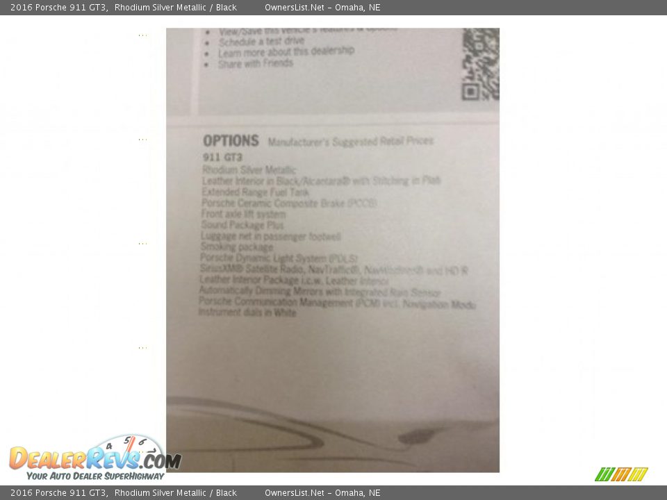 2016 Porsche 911 GT3 Rhodium Silver Metallic / Black Photo #11