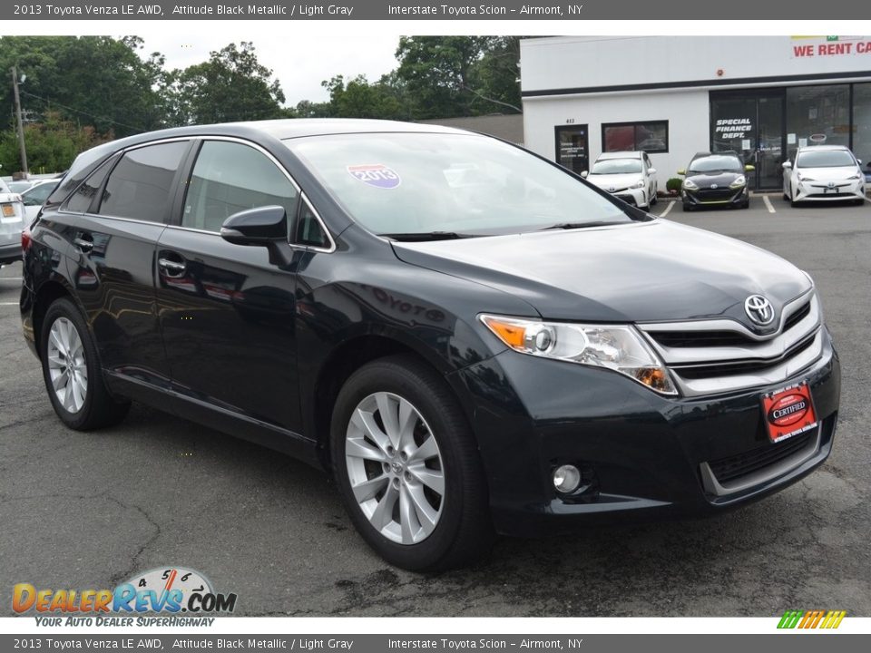 2013 Toyota Venza LE AWD Attitude Black Metallic / Light Gray Photo #3