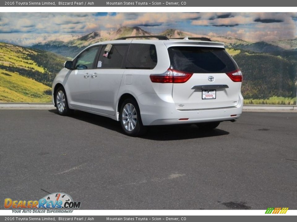 2016 Toyota Sienna Limited Blizzard Pearl / Ash Photo #3