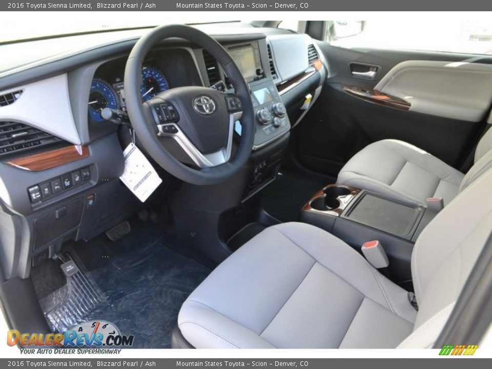 2016 Toyota Sienna Limited Blizzard Pearl / Ash Photo #5