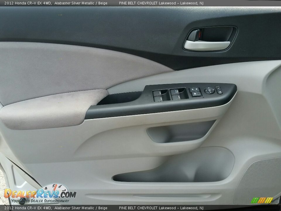 2012 Honda CR-V EX 4WD Alabaster Silver Metallic / Beige Photo #16