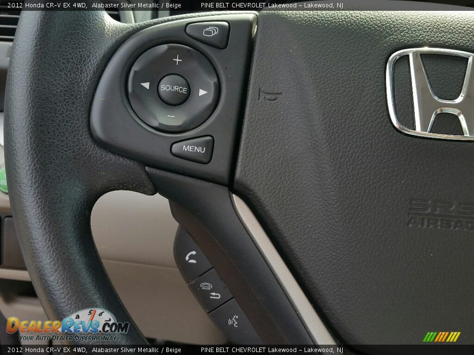 2012 Honda CR-V EX 4WD Alabaster Silver Metallic / Beige Photo #20