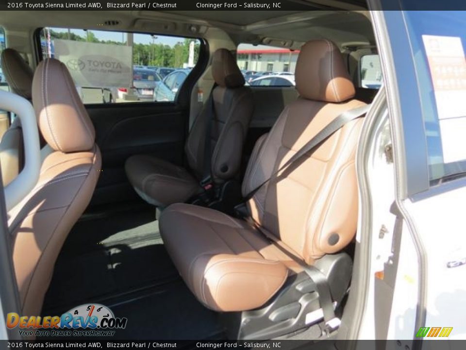 Rear Seat of 2016 Toyota Sienna Limited AWD Photo #7