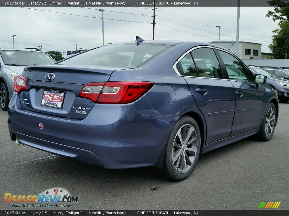 2017 Subaru Legacy 2.5i Limited Twilight Blue Metallic / Warm Ivory Photo #4
