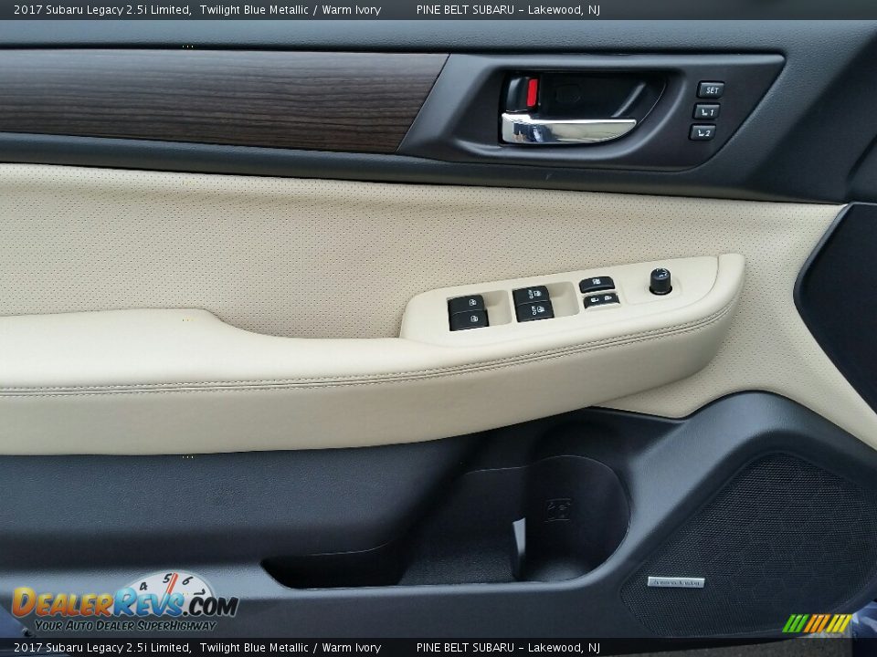 2017 Subaru Legacy 2.5i Limited Twilight Blue Metallic / Warm Ivory Photo #7