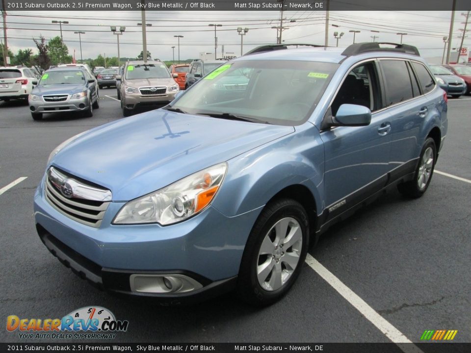 2011 Subaru Outback 2.5i Premium Wagon Sky Blue Metallic / Off Black Photo #2