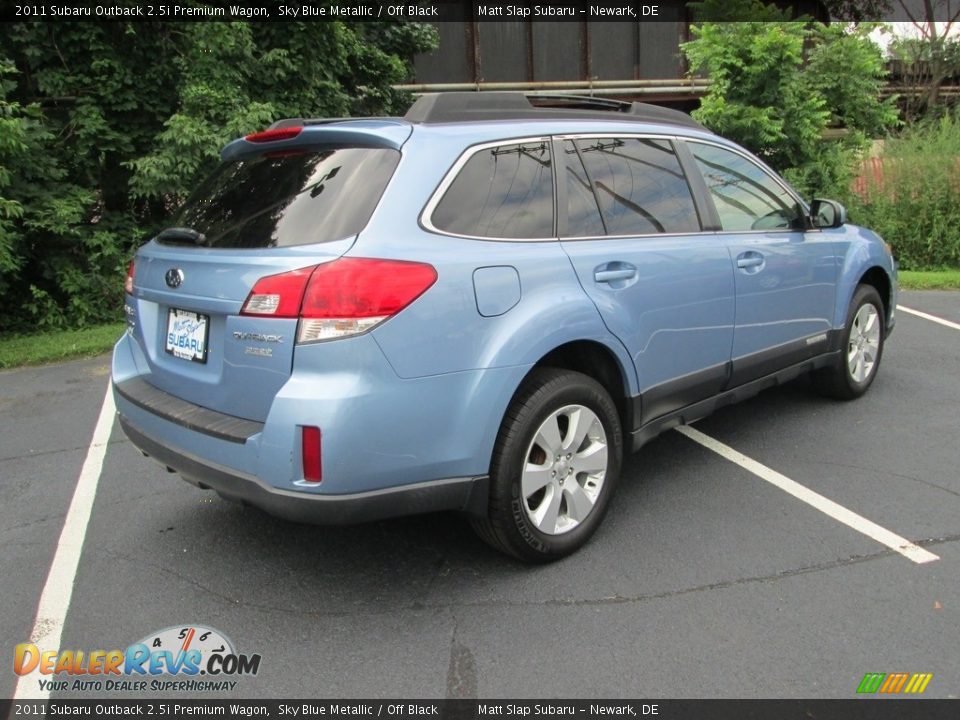 2011 Subaru Outback 2.5i Premium Wagon Sky Blue Metallic / Off Black Photo #6