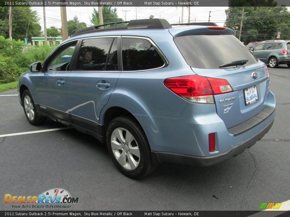 2011 Subaru Outback 2.5i Premium Wagon Sky Blue Metallic / Off Black Photo #8