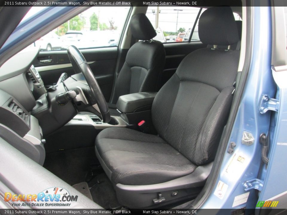 2011 Subaru Outback 2.5i Premium Wagon Sky Blue Metallic / Off Black Photo #15