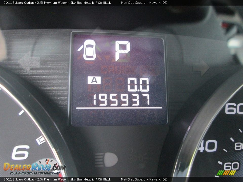 2011 Subaru Outback 2.5i Premium Wagon Sky Blue Metallic / Off Black Photo #27