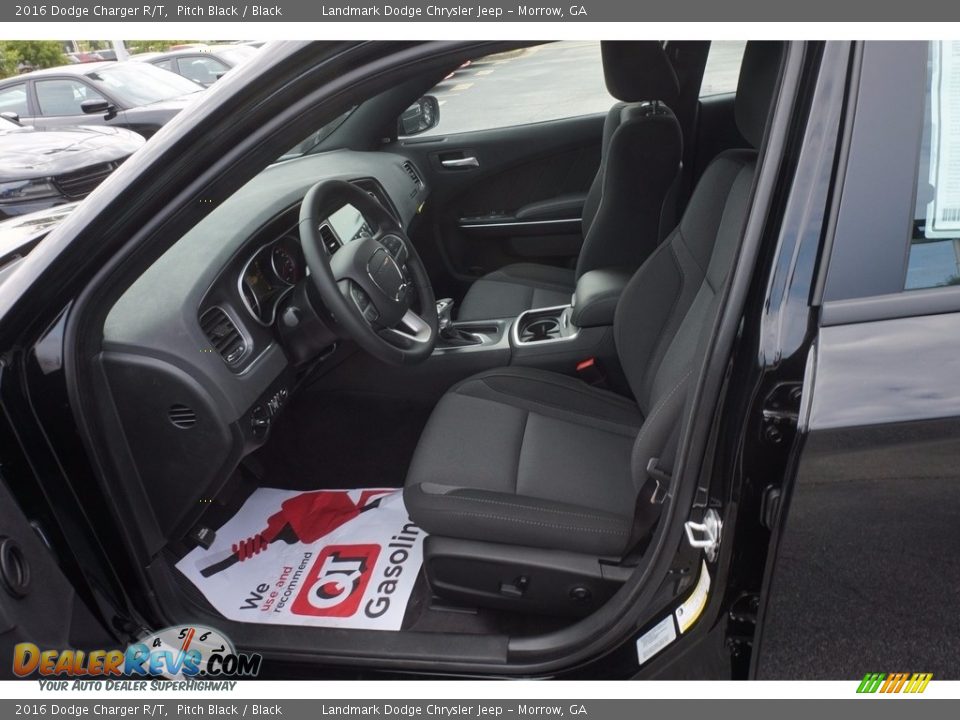 2016 Dodge Charger R/T Pitch Black / Black Photo #7