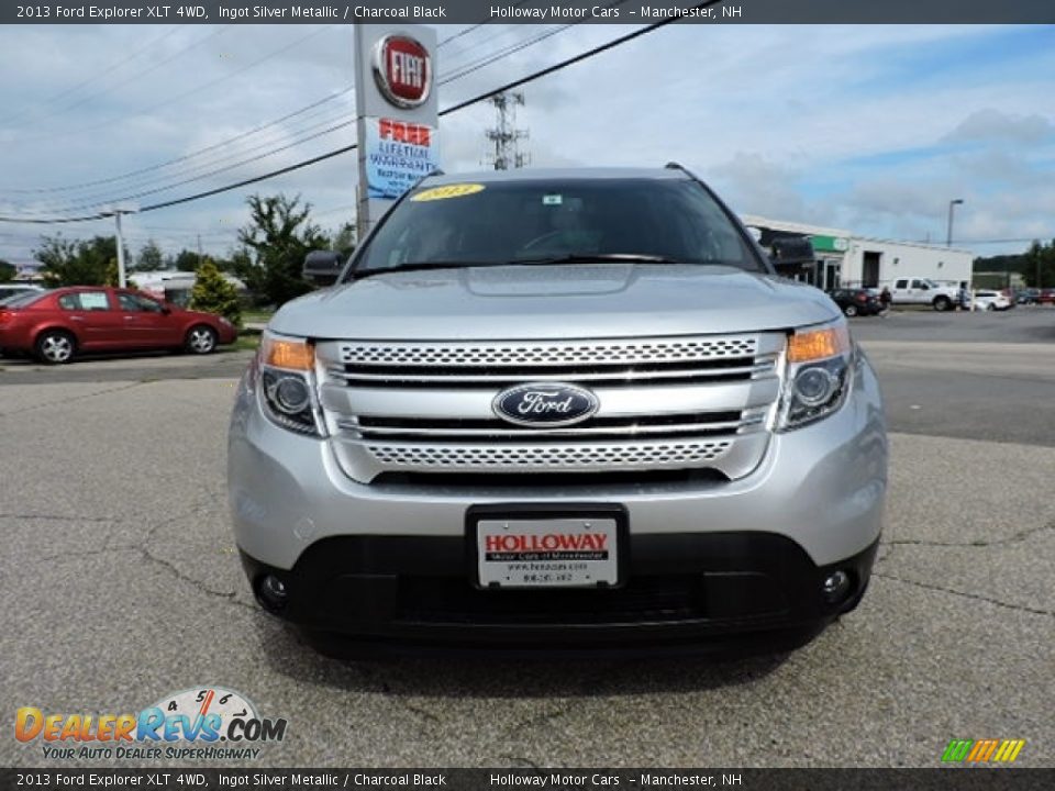 2013 Ford Explorer XLT 4WD Ingot Silver Metallic / Charcoal Black Photo #2