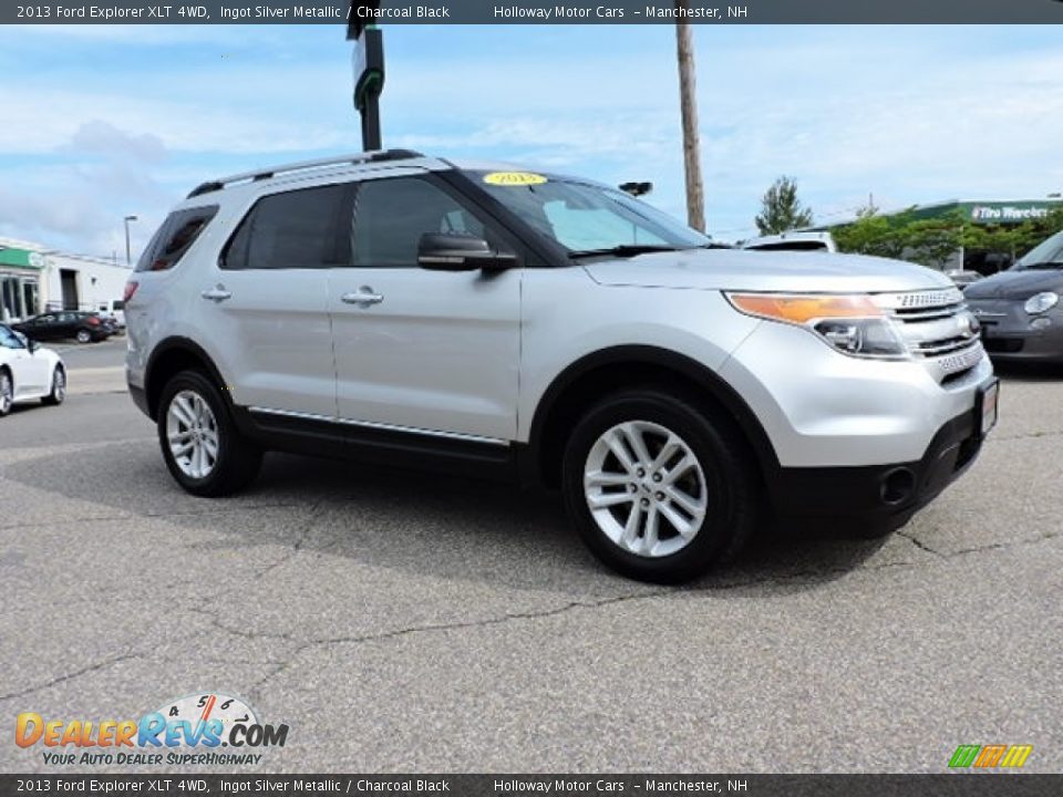 2013 Ford Explorer XLT 4WD Ingot Silver Metallic / Charcoal Black Photo #3