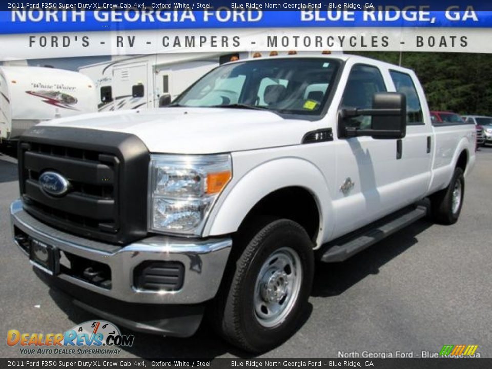 2011 Ford F350 Super Duty XL Crew Cab 4x4 Oxford White / Steel Photo #1