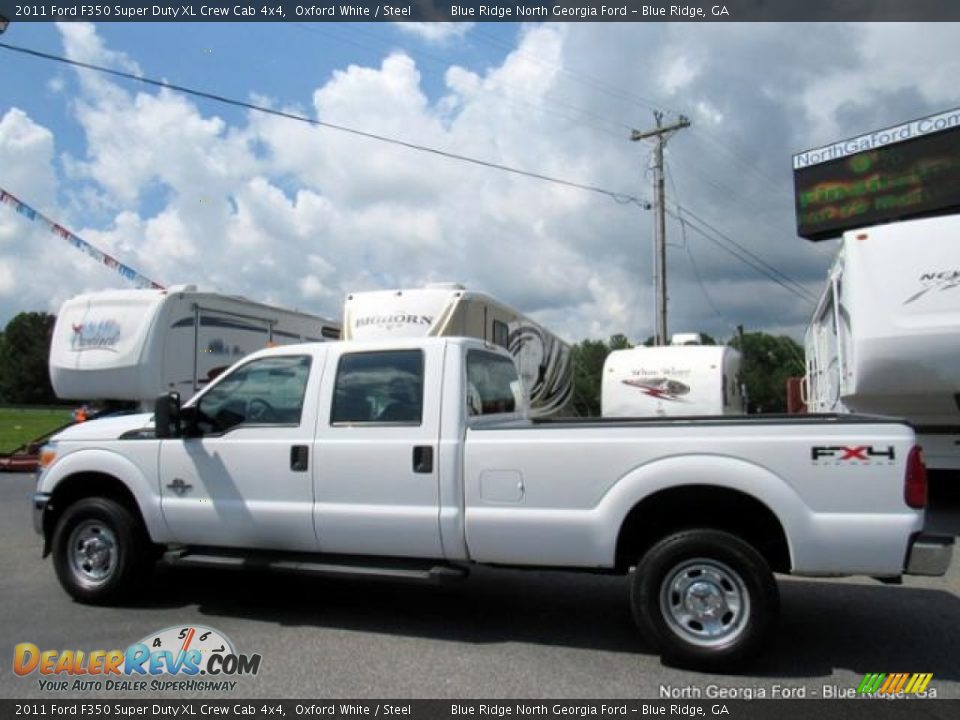 2011 Ford F350 Super Duty XL Crew Cab 4x4 Oxford White / Steel Photo #2