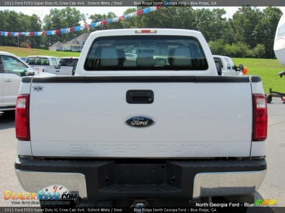 2011 Ford F350 Super Duty XL Crew Cab 4x4 Oxford White / Steel Photo #4
