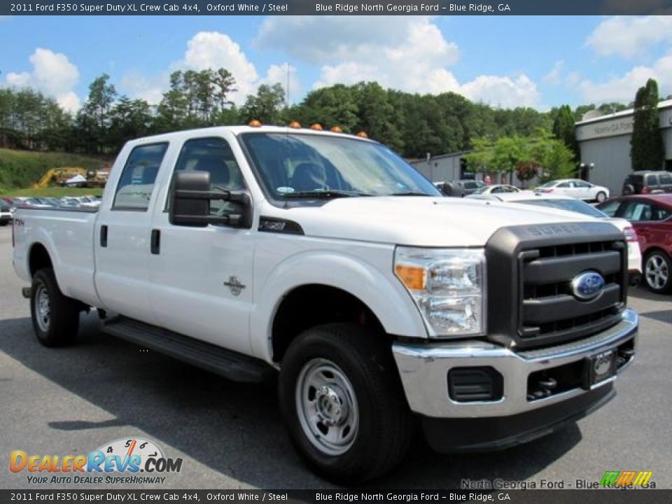 2011 Ford F350 Super Duty XL Crew Cab 4x4 Oxford White / Steel Photo #7