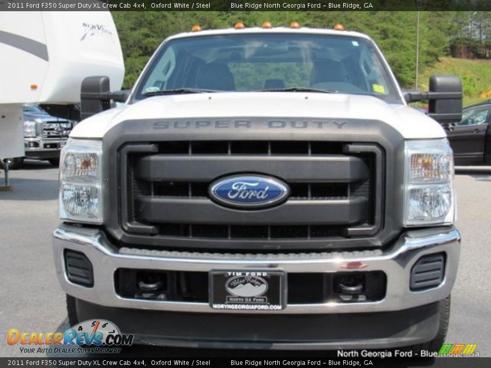 2011 Ford F350 Super Duty XL Crew Cab 4x4 Oxford White / Steel Photo #8